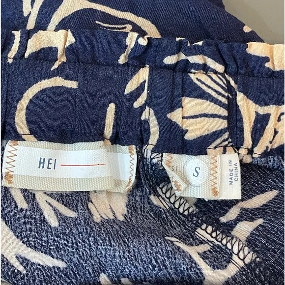 Anthropologie Hei Hei Navy Print High Rise Crop Harem Pants - Picture 7 of 11